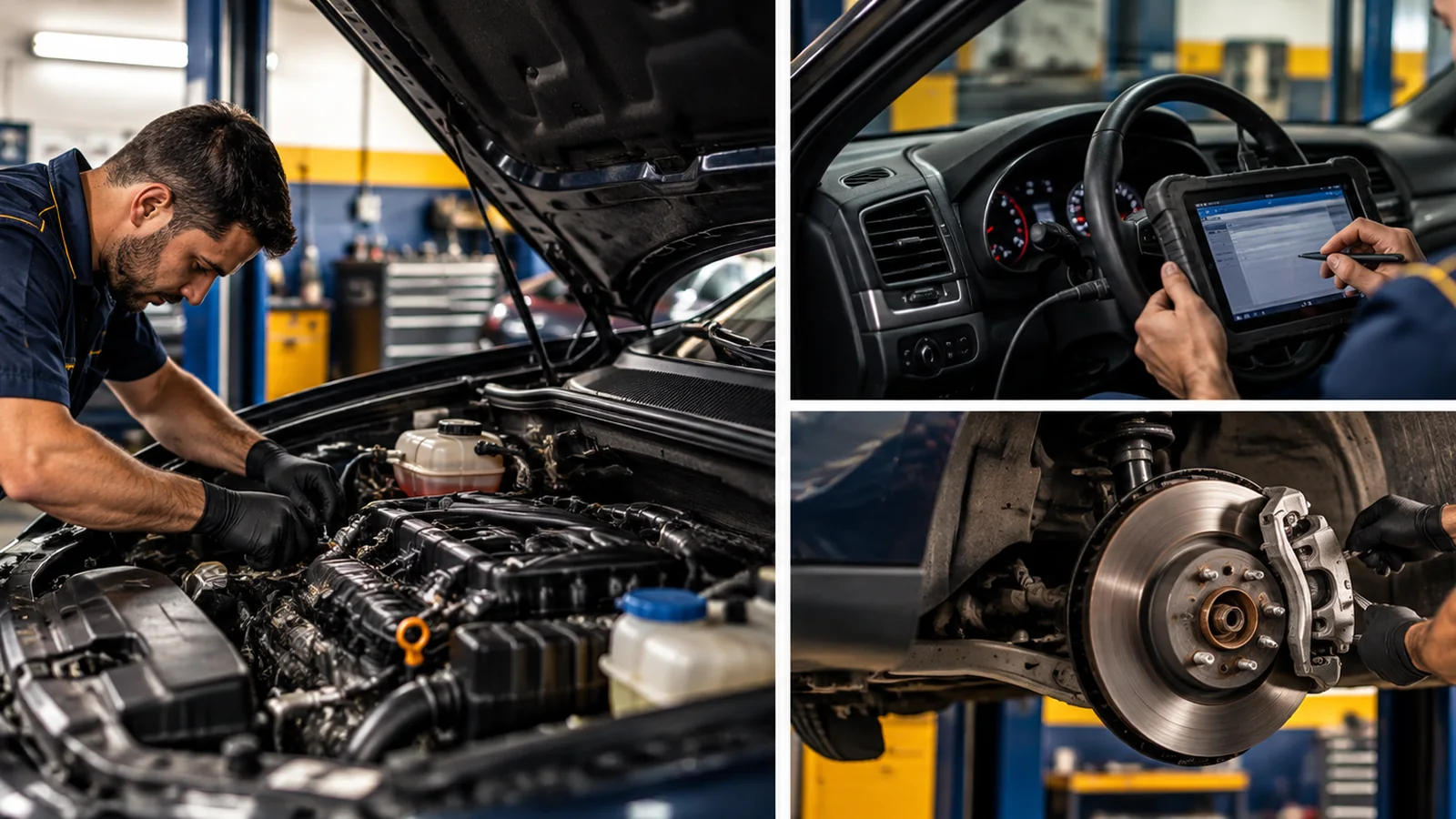 Serviços automotivos em oficina